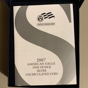 American Eagle 2007 W silver unc. Coin